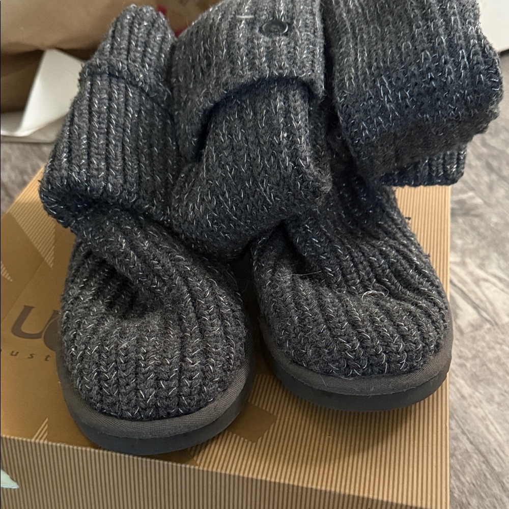 UGG Charcoal Knit Boots